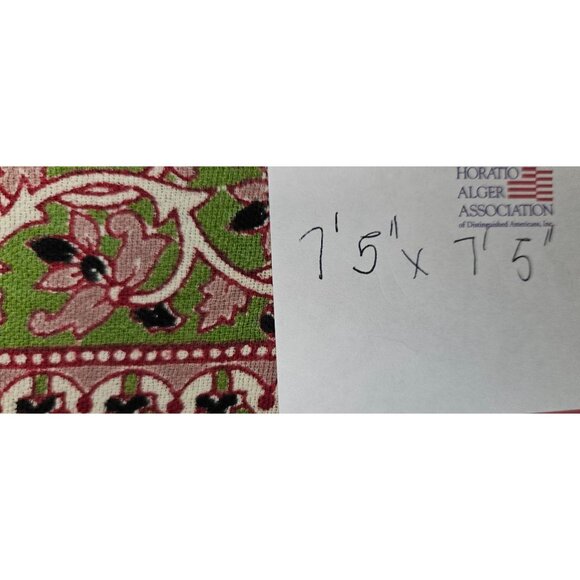 Table Cloth Wall Hanging Indian Mandala Elephant 7ft5" X 7ft5" Cotton Bohemian - Picture 6 of 6